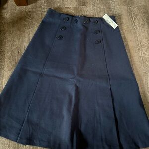 J. Crew Navy A-Line Skirt